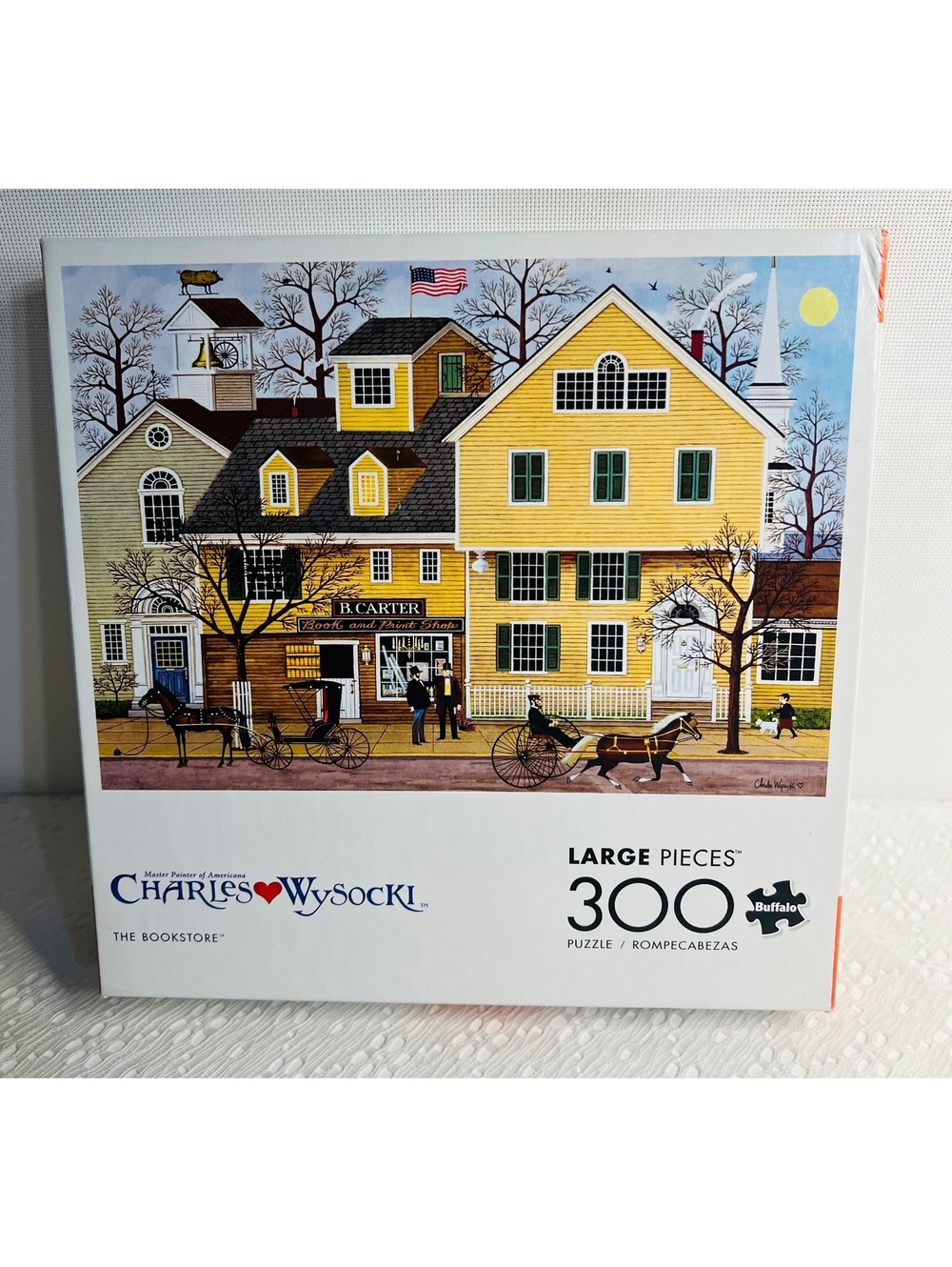 Charles Wysocki The Bookstore Americana Large 300 pc jigsaw puzzle buffalo